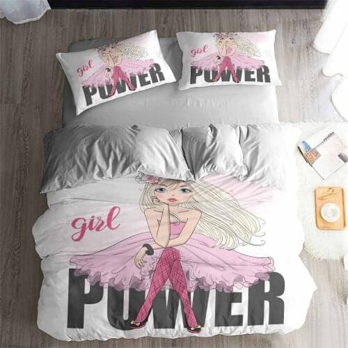 HELENGILI 3D Bedding Set Cartoon ballet girl pattern Print Duvet cover set bedclothes with pillowcase bed set home Textiles