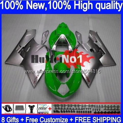 Body For MV Agusta F4 R312 750S 1000 R 750 1000CC 104MC.59 1000R 312 1078 1+1 MA MV F4 2005 2006 05 06 Fairing kit silvery green