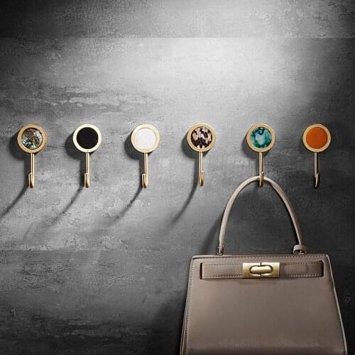 Door Room Brass Hook Shell Nordic Pastoral White Gold Bathroom Indoor Kitchen Hallway Wall Clothes Hooks Wall Row Hooks