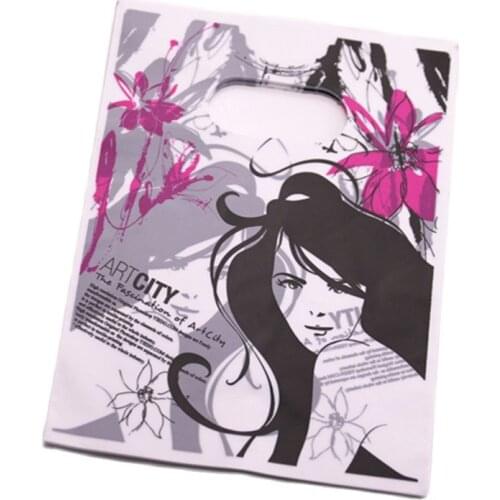 Hot Sale Wholesale 100pcs/lot 15*20cm Luxury European Style Underwear Packaging Bags Plastic Shopping Bags