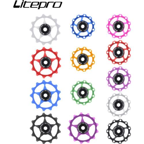 MEROCA MTB Mountain Bike 11T 13T Aluminum Alloy Bicycle Steel Bearing Jockey Wheel Rear Derailleur Pulley Guide Pulleys