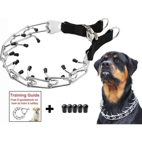 Pet Dog Metal Pinch Training Stimulate Chain Collar Prong Pet Choke Dog Special Necklace Metal Detachable Chain Puppy Collar New