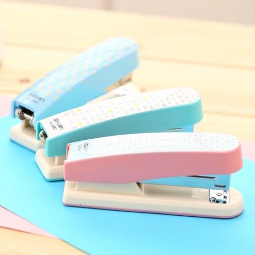 Candy Color Mini Stapler Standard #12 Student Stapler Save Effort Office Accounting Binding Tools School Test Paper Deli 0457