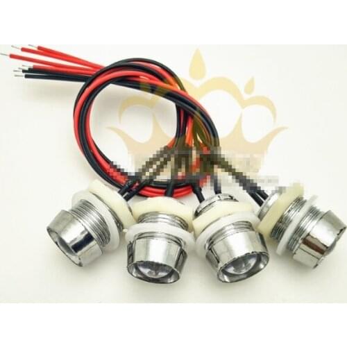 Mix 10mm pre wired led 12V with chrome bezel 2pcs/lot