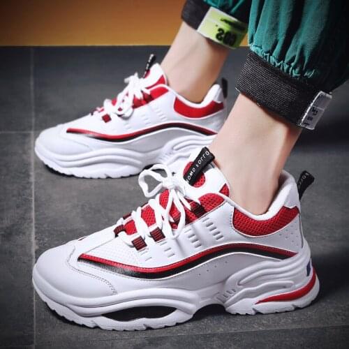 2019 Fashion Air Mesh Breathable Wedges Sneakers For Men Vulcanized Shoes buty meskie zapatos hombre vestir Male Sneakers O1-19
