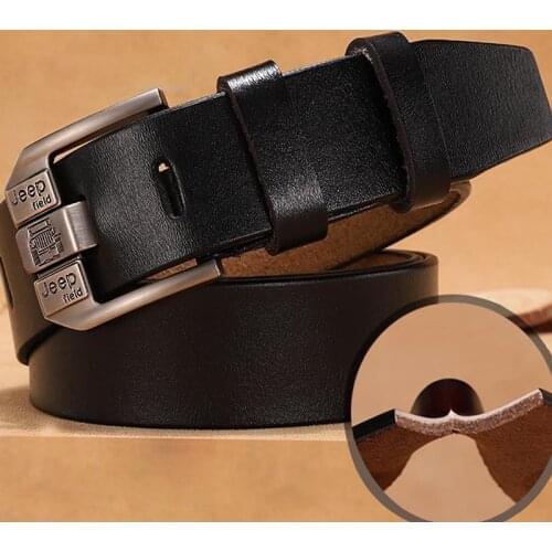 140 150 160 170 cm Belt Men Cow Genuine Leather Belts for Men Real Cowskin Leather Pin Buckle Luxury Brand Designer Strap Belt
