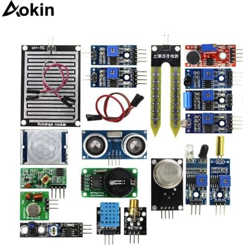 16pcs/lot Sensor Module Board Set Kit for Arduino Raspberry Pi 3/2 Model B 16 Kinds of Sensor