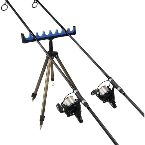 Portable Fishing Rod Holder Stand Aluminum Alloy Fishing Pole Telescopic Tripod Stand