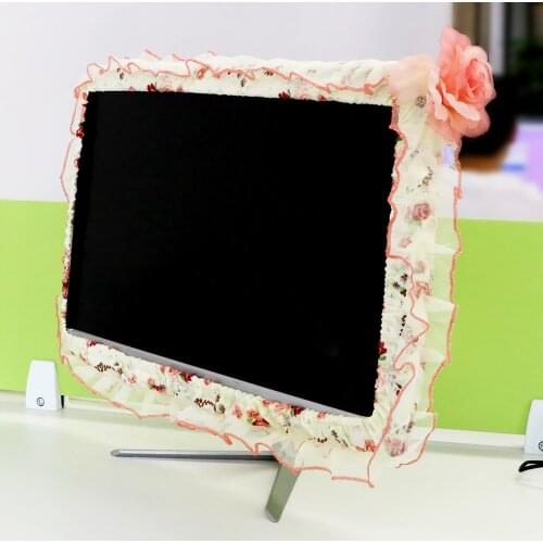 17-22 inch Computer Monitor Protection Tv Dust Cover Desktop Curved Screen Soft Fabric Craft Screen cover Stick Wall-Mounted