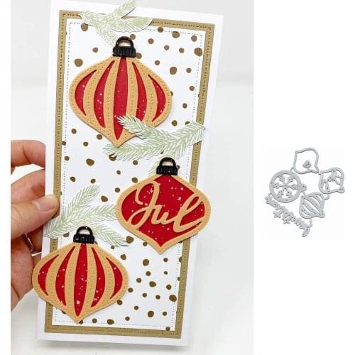 Christmas Balls Ornament Dies Cuts Metal Embossing Punch Knife Stencil for Scrapbooking Photo Album Decor DIY Paper Cards Making