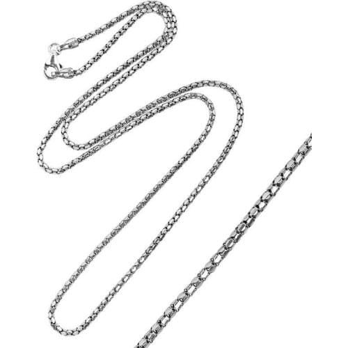Silverlina Sterling Silver Oxidized Male Chain