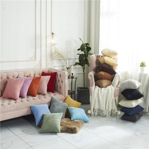Corduroy Cushion Corn Solid Pillow Case Grey Blue Yellow White Soft Comfortable Home Decorative Pillowcase 45x45cm
