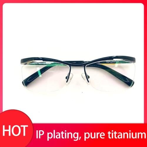 Top Quality Japanese Tony Same Simple Style Ultra-Light Pure Titanium Vintage Round Optical Man And Woman Glasses Myopia Frame