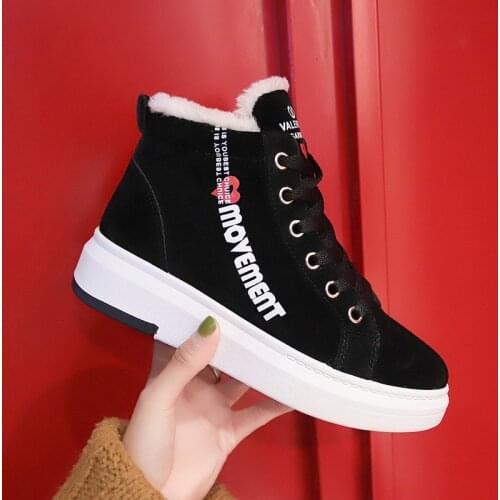 Women Winter Snow Boots 2021 New Fashion Style High-top Shoes Casual Woman Warm Ankle Boots Plush Winter Sneakers