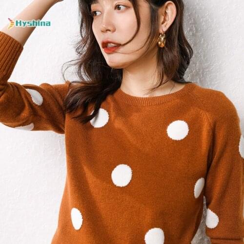 Dot Point Sweater Woman New Style Autumn and Winter Pullover Sweater