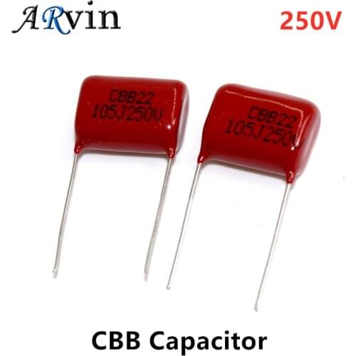 10Pcs CBB Capacitor 250V 104J 473J 474K 684J 105J 225J 475J 106J 100NF 47NF 470NF 680NF 1UF 2.2UF 4.7UF 10UF 0.1UF 0.047UF 0.68