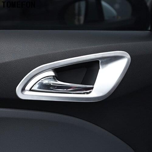 Car Styling 4PCS For Chevrolet Cruze 2017 2018 Matte Handle Cover Detector Trim Inner Door Handle Bowl Cup Frame Stainless Steel