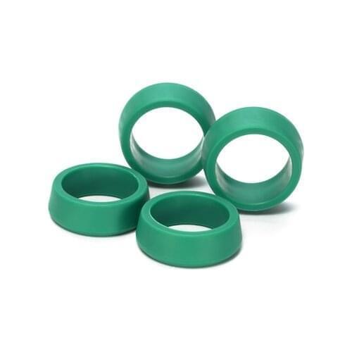 4pcs Tamiya Mini 4WD Racer Parts Offset Tread Tires Accessory Limited Edition Green Large Diameter Angle-tires Hard-tires 95278