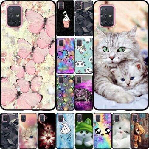 Cover For Samsung Galaxy A71 Case Silicone Soft TPU Cartoon Pattern Protective Back Cover For Samsung Galaxy A71 SM-A715F Case