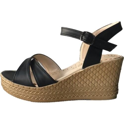 Black Wedges Sandalat