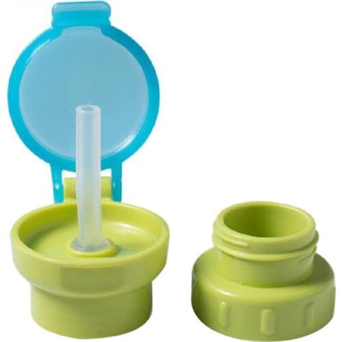 Childrens Portable Bottled Beverages Anti-overflow Straw Cap Anti-choking Travel Carry Baby Feeding Bottle