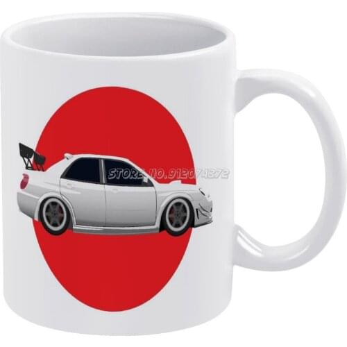 Flag Jdm Wrx Sti Red And White Coffee Mugs Ceramic Personalized Mugs 11 Oz White Mug Tea Milk Cup Drinkware Travel Mug Flag Wrx