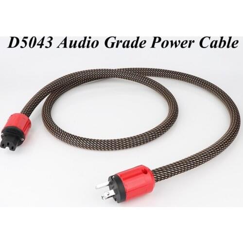 FP-314Ag OCC silver plated Audio Grade Power Cable HIFI OFC Copper Audio Power Cord Cable AC Mains Power Cable US EU Plug