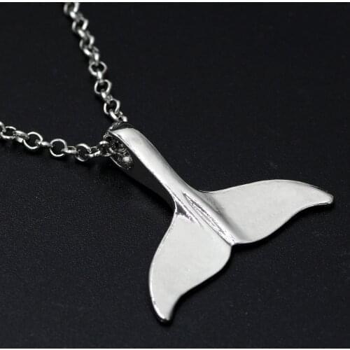 Whale Alloy Whale Tail Pendant Symbol Orcinus Orca Beluga Marine Moby Dick Killer Lucky Fluke Necklace