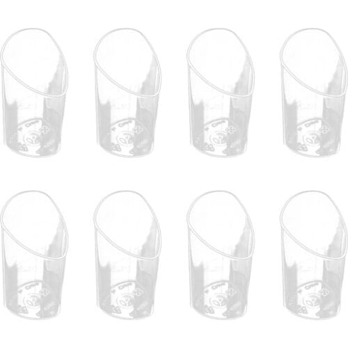 10PCS 80ml Mini Dessert Cups Elegant Clear Slanted Appetizer Cup Jelly Pudding Mousse Cup
