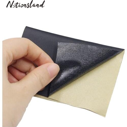 4pcs Black Waterproof Patches Self-adhesive Nylon Sticker Patches Jacket Clothing Raincoat Umbrel Appliqued Sewing Accessories