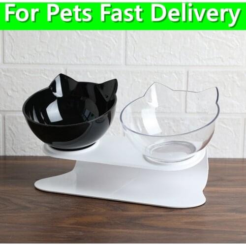 Non-Slip Double Cat Bowl Dog Bowl With Stand Pet Feeding Cat Water Bowl For Cats Food Pet Bowls For Dogs Feeder gamelle chat