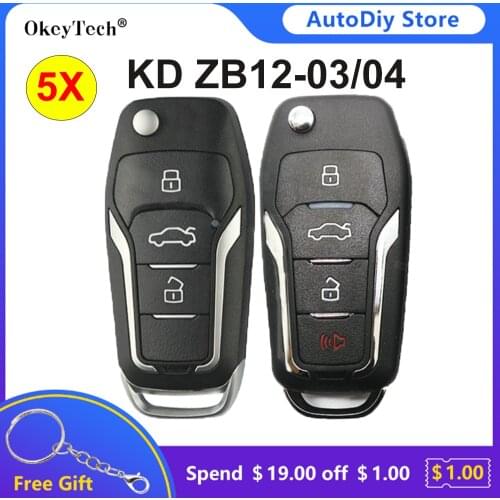Okeytech 5PC/lot KEYDIY Original Universal Smart Key For KD X2 Remote Key Programmer ZB12-3/ZB12-4 KD Smart Key Fob Replacement