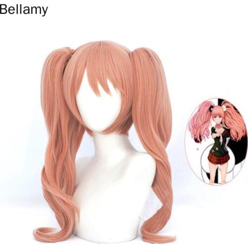 Anime Danganronpa: Trigger Happy Havoc Enoshima Junko Cosplay hairwear Orange Cosplay Wig +Wig Cap