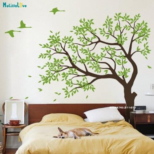 Simple Wild Goose Tree Wall Sticker Nursery Decals Lively Art Custom Colors Delicate Decals Home Decor Removable YT3606