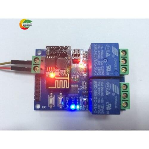 DC 5V 2 CH Relay Module Based ESP8266 ESP-01 ESP01 WIFI Wireless Board Relay Shield for IOT Smart Home Intelligent Furniture