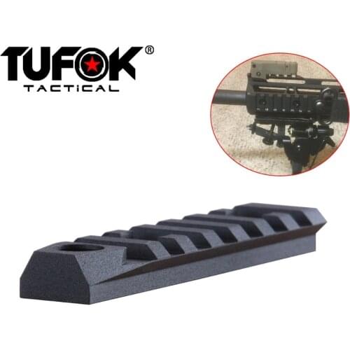 TuFok M-lok Picatinny Rail Section 7 Slots Mlok Rail Adapter Tactical AR 15 Rails With 3/8" QD Quick Detachable Swivel Socket