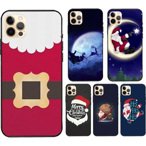 Merry Christmas Santa Claus Case For iPhone 11 Pro Max 12 mini Coque For iPhone XR X XS Max SE 2020 6S 7 8 Plus