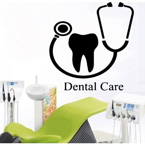 Cartoon dental care Self Adhesive Vinyl Waterproof Wall Art Decal Living Room Bedroom Home Party Decor Wallpaper