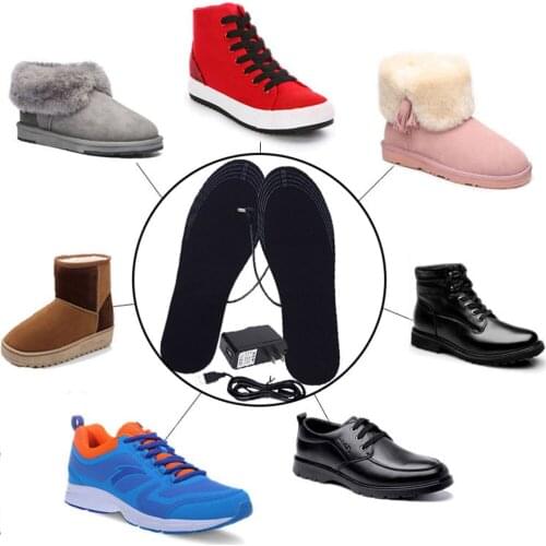 220V Electric Heating Insoles Carbon Fiber Heating Shoes Battery Compartment Heating Electric Winter Shoes Boots Pad Heating