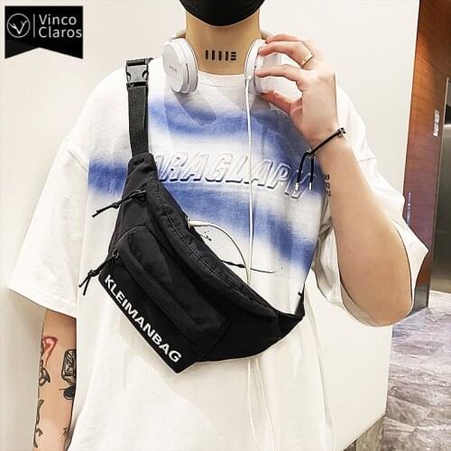 Trend Nylon Small Chest Bags Unisex Fanny Pack Tooling Mens Shoulder Bag Man Belt Pouch Sports Jogging Phone Waist Bags for Men