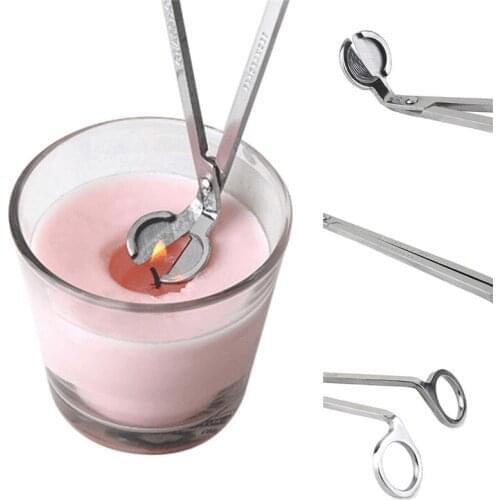 Candle Wick Trimmer 17 Cm Stainless Steel Candle Wick Trimmer Oil Lamp Trim scissor Cutter Snuffer Tool Hook Clipper