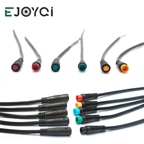 EJOYQI Julet 2 3 4 5 6 Pin Waterproof Cable Connector Ebike Parts Extension Cable for Ebike Light Throttle Ebrake Display