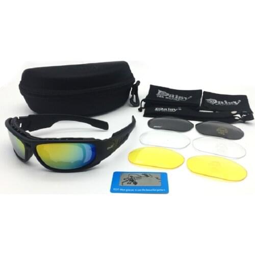 New Daisy C6 Military Goggles Bullet-proof Polarized Army Sunglasses Hunting Shoot Airsoft Tactical Eyewear Goggles 4 Lens Kit