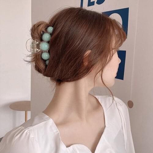 Hair Clip New Elegant Pearl Hair Claws Woman Hairpins Hair Accessories Girls Hair Crab Headwear Hairgrip Fashion Barrettes