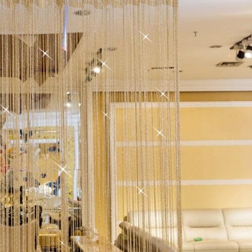 1*2 M Beaded String Curtain Door Curtain Beads Thread Curtains Window Wall Panel Room Divider Doorway Home Living Room Decor Hot