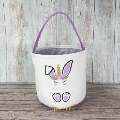 100pcs/lot Good Quality Colorful 4 Colors Exquisite Unicorn Bunny Cute Easter Holiday Bucket Decoration