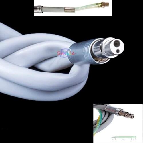 Dental 2/4 Hole Hand piece Hose Tube With Connector for High Speed Hand piece Dentistry Material 2pcs
