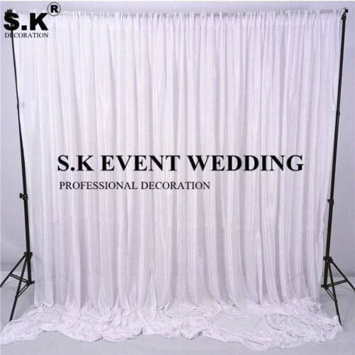 25 Colors Poly Ice Silk Panel Backdrop Curtain Stage Background Photo Booth For Wedding Event Decoration