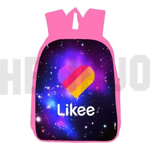 3D Print Anime Russia Type Pink Bags Likee Backpacks for School Teenagers Girls 12/16 Inch Likee Like Video App Schoolbags