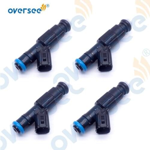 4pcs Fuel Injector 885176 For Marine Mercruiser Outboard Motor V8 350 MAG 5.0L 4.3L 6.2L 4 Stroke Boat Engine